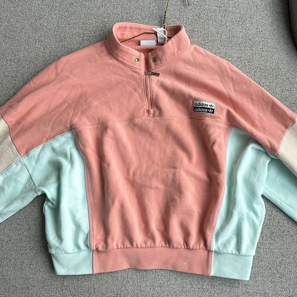 Adidas multi-colour cropped sweatshirt - Picture 3 of 5